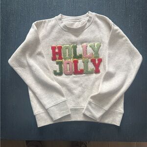 Holly Jolly Sweatshirt with Festive Embroidery
